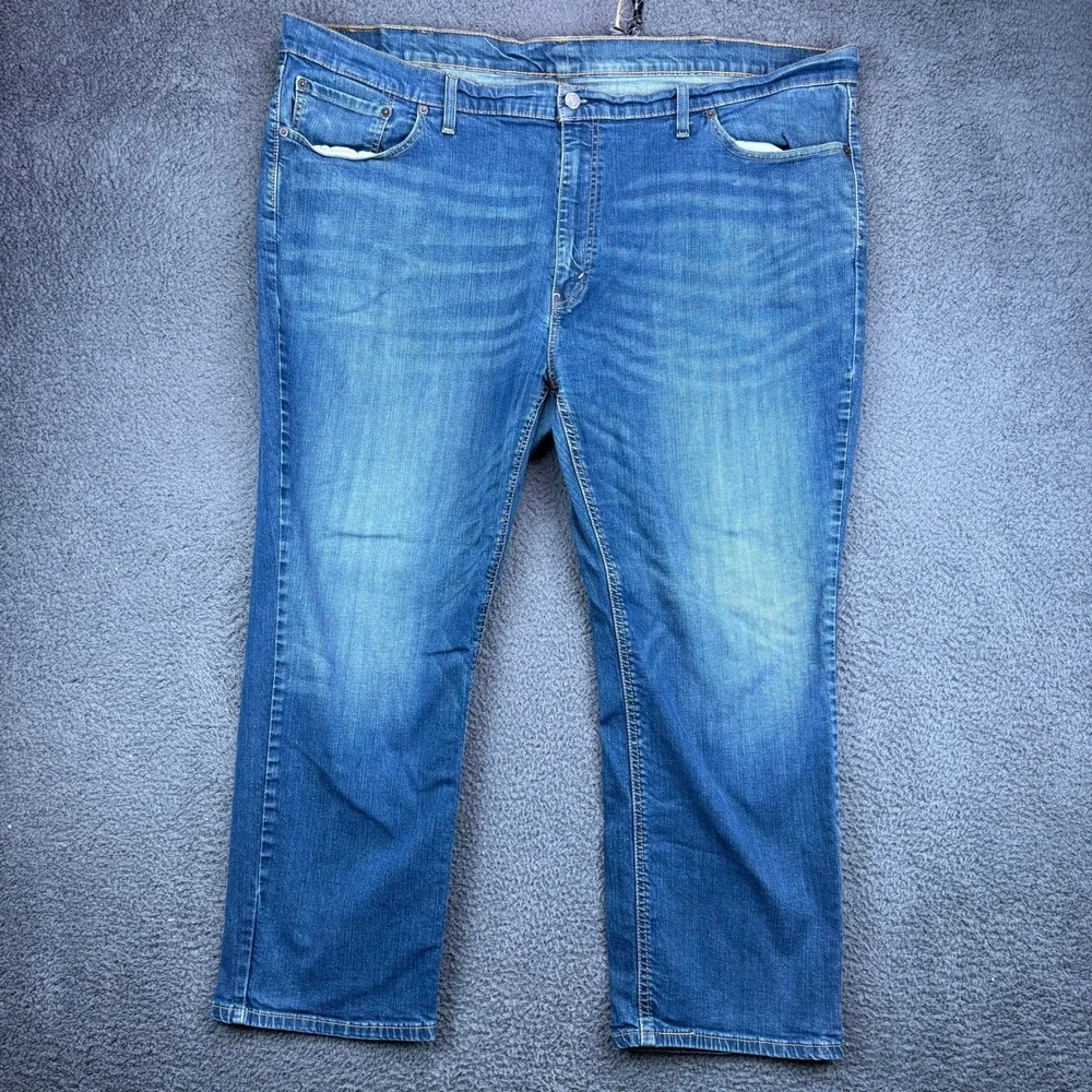 Levis 541 Athletic Taper‎ Mens Blue Stretch Denim Jeans W50 L30 Medium Wash